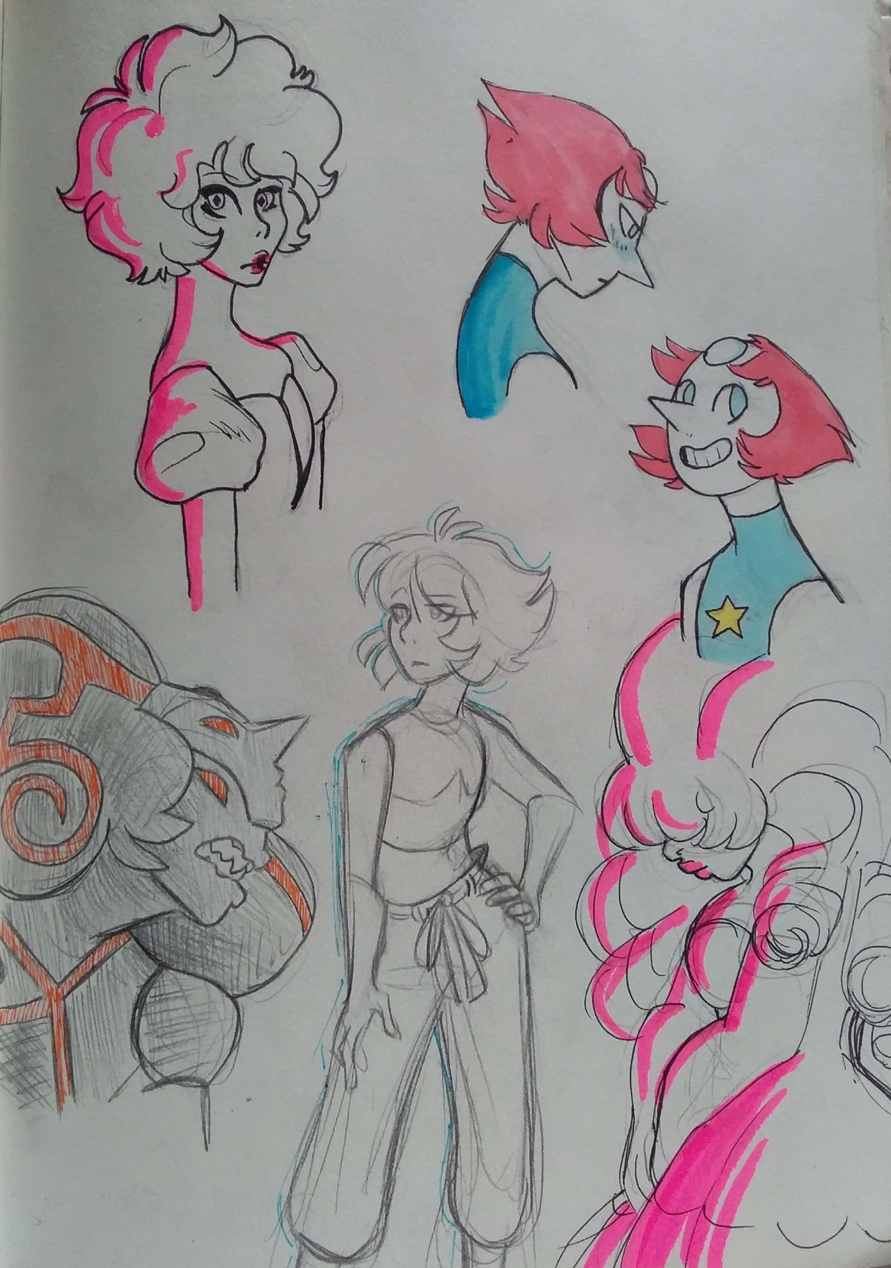 Experimental sketches of some gems