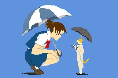 art-woonz:8-bit Studio Ghibli ArtInstagram: @artwoonz