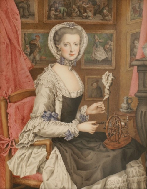 A self portrait by Maria Christina of Austria, circa 1765.