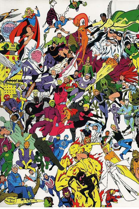 mostly comic art — Legion of Super-Heroes promo poster by Keith...