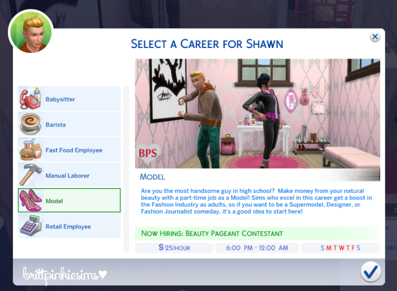 all jobs in sims 4