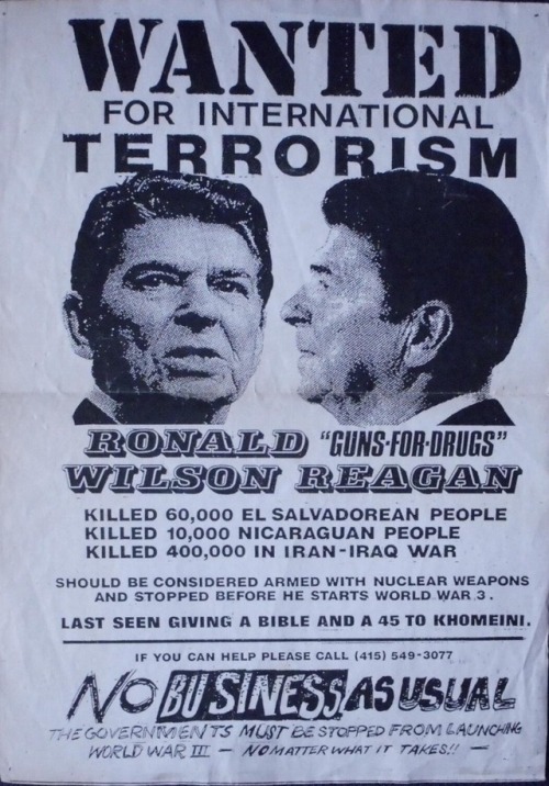 femoids:Anti-Reagan poster (1980)