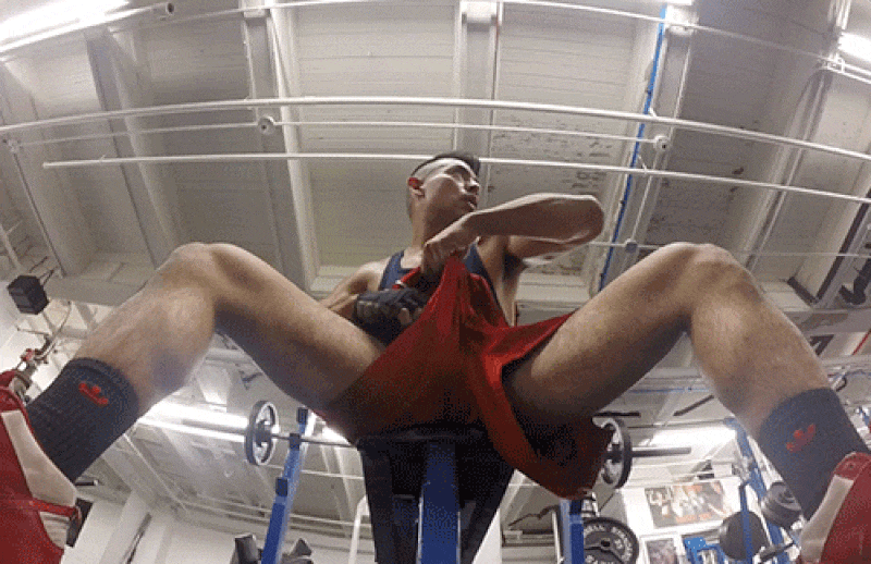 Handsome gym nylon strip