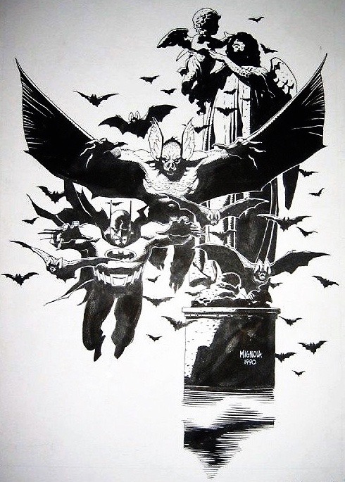 batman black and white mike mignola