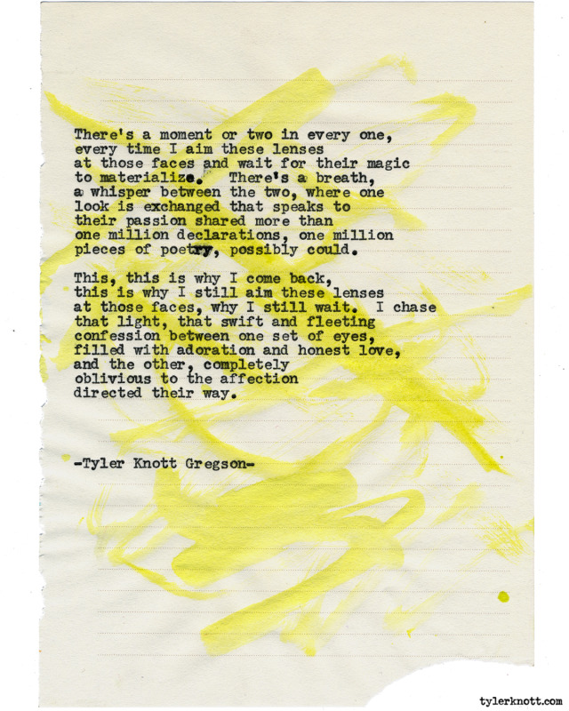 Tyler Knott Gregson — Typewriter Series #1559 by Tyler Knott Gregson...