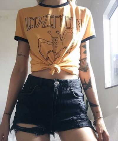 yellow shirt outfit tumblr