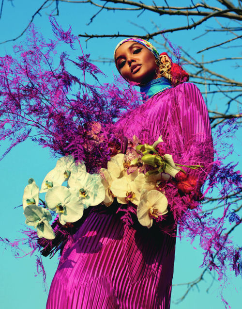 sinnamonscouture:Halima Aden Covers Elle November 2018