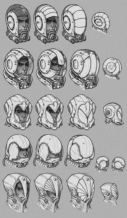 anatoref:Sci-fi Helmets