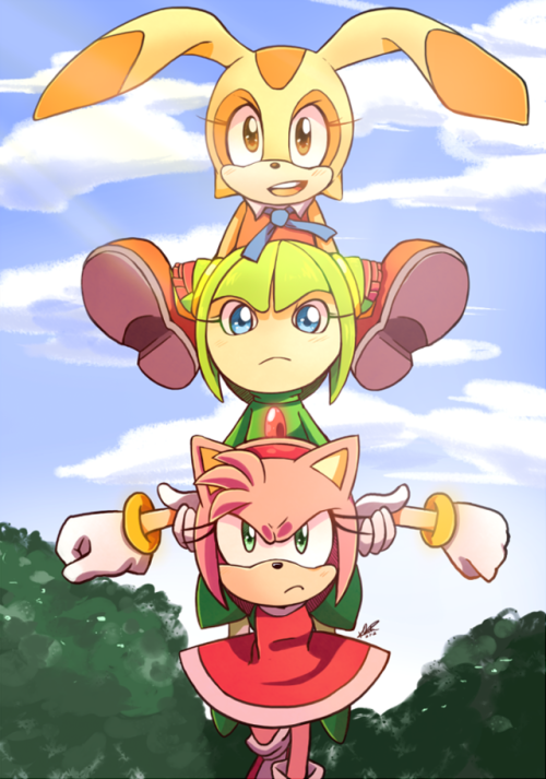 karola2712sonic:Girls powerrrr I redraw it from some Sonic X...