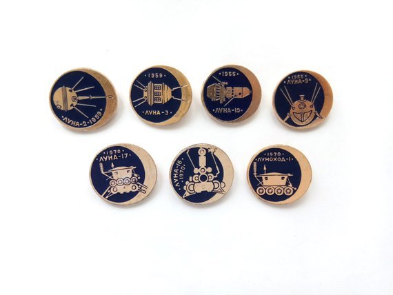 Space enamel pins - set of 7