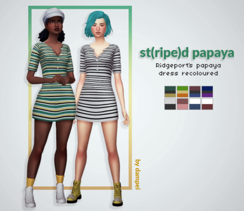 dampei:St(ripe)d Papaya ⎜ a @ridgeport recolourThis dress is...