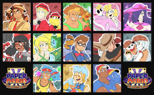 zieghost:Humanized forms of my Paper Mario partners!Which ones...