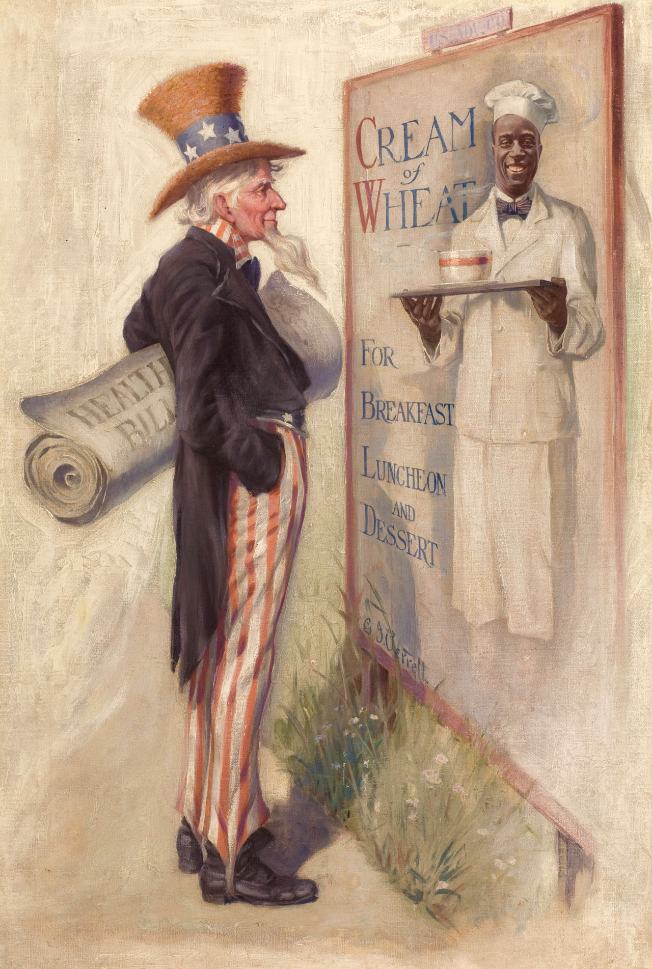 1915 Uncle Sam and Cream of Wheat by Galen J. Perret