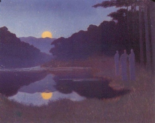 starxgoddess:Moonlight by Alphonse Osbert (1857-1939)