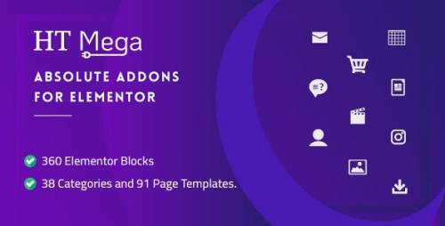 HT Mega Pro v1.2.3 – Absolute Addons for Elementor Page Builder Nulled