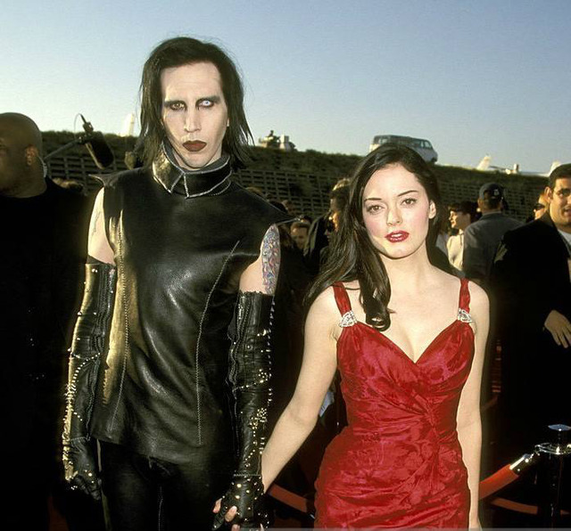 MARILYN MANSON — Marilyn Manson and Rose McGowan.