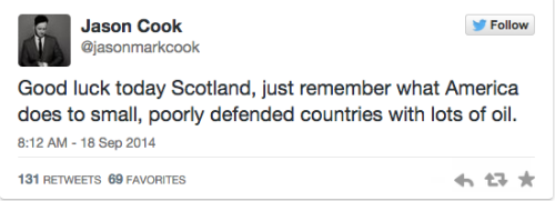 scotianostra:I blame this tweet for losing the first Indyref…….