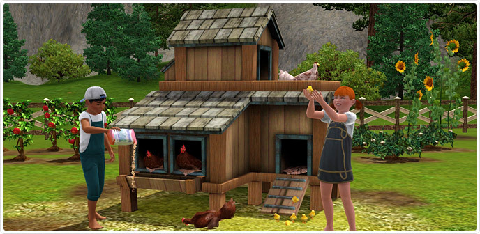 Ts3 Medieval Cc Finds Store Content Fowl And Feathers Chicken Coop