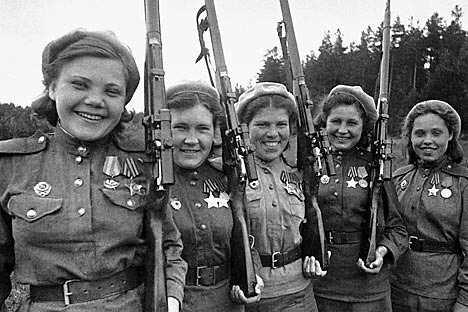  World War II in Pictures Soviet female snipers during 