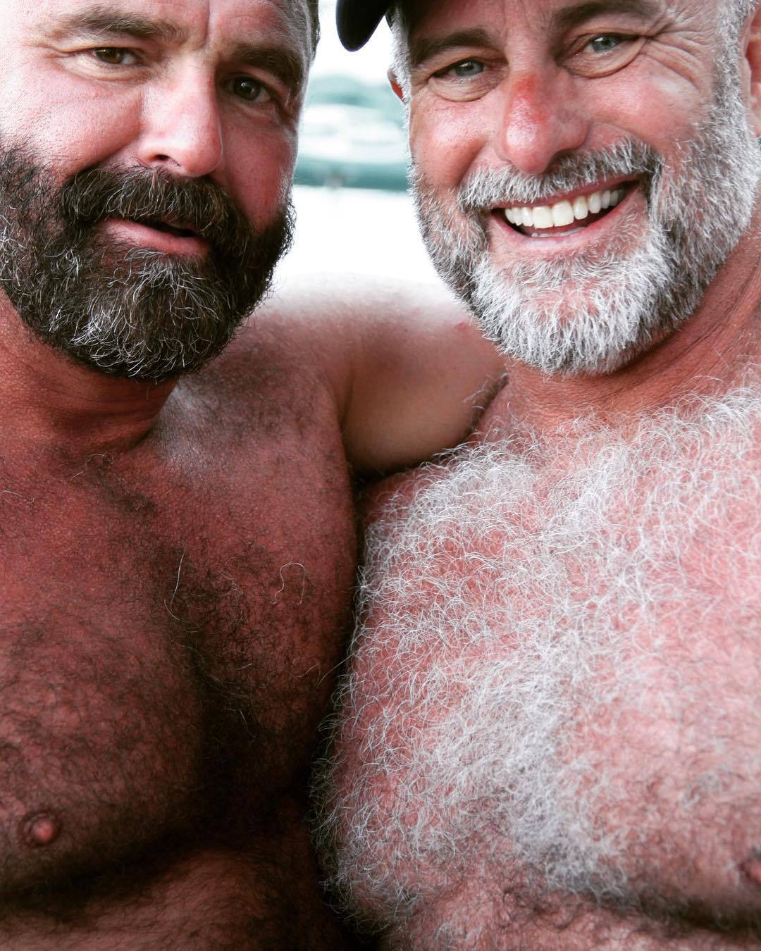 Hairy gay old men