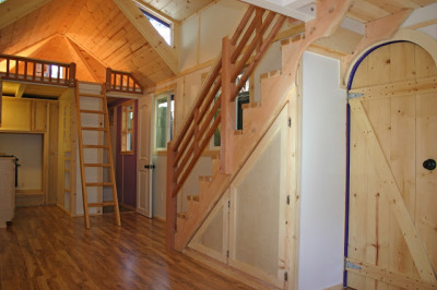 Love this Molecule Tiny Home on wheelsit has stairs!