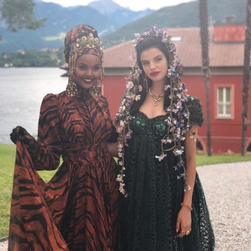 wandering-songstress:Halima Aden and Sonia Ben Ammar in DOLCE...