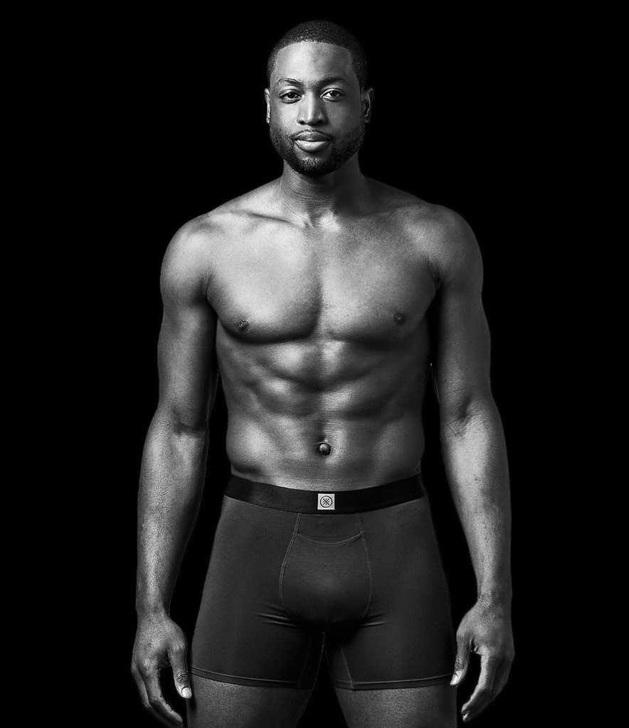 Shirtless NBA Players Dwyane Wade For His Underwear Line