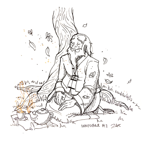 mochasucculentart:Inktober day 2: tranquil~leaves from the...