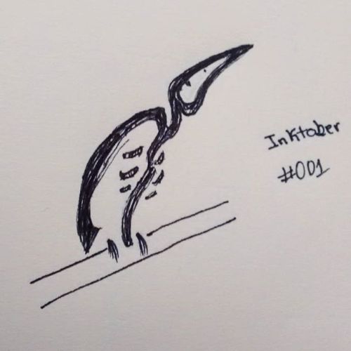 Lembrei que começou outubroInktober 001#inktober2018...