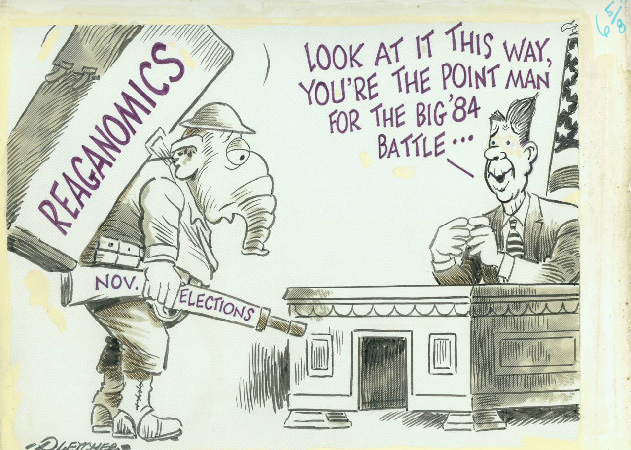 Reaganomics Reagan Political Cartoons