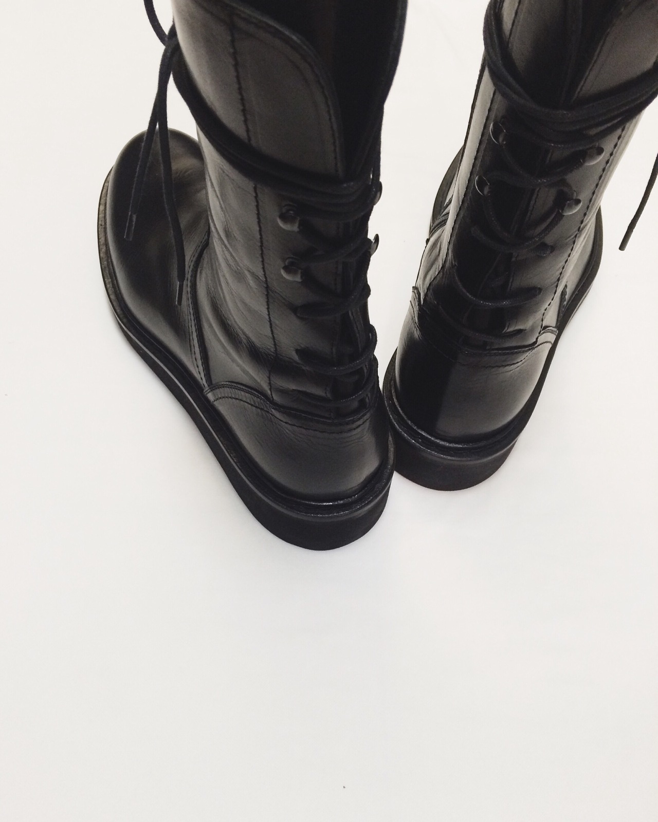 ann demeulemeester corset boots