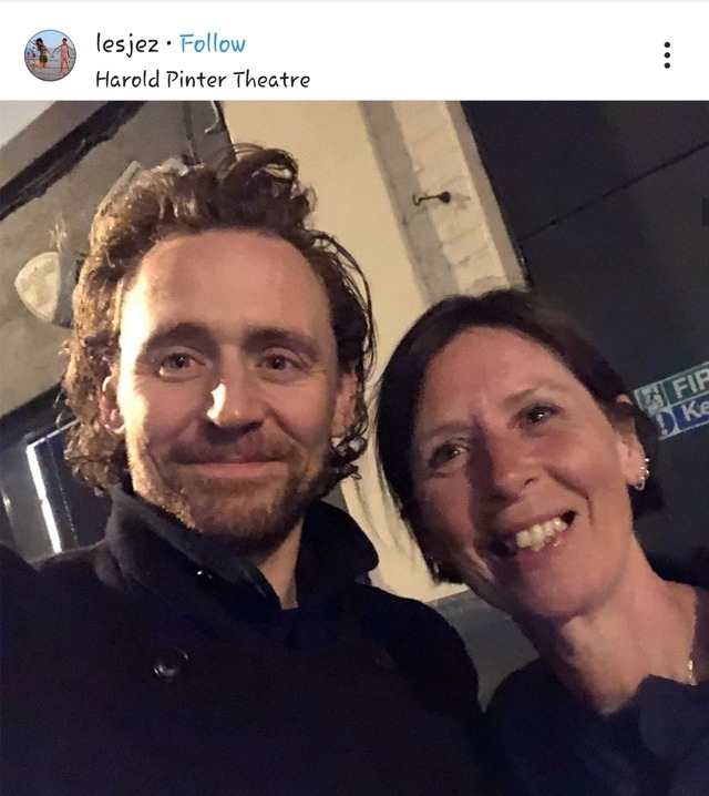 Tom Hiddleston with fans at Stage Door, after the... - Hiddles