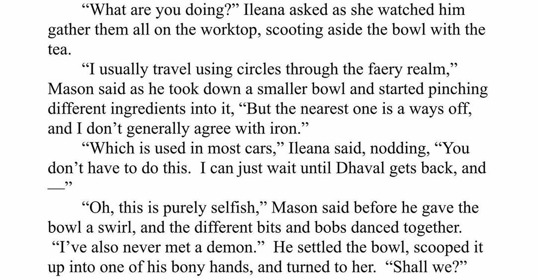 I’ve been doing A LOT of editing lately, and while my reading is definitely suffering because of it, I’m almost to the end of what I have written. . When I got to this section, I worried that I stopped here because Mason had just been introduced....