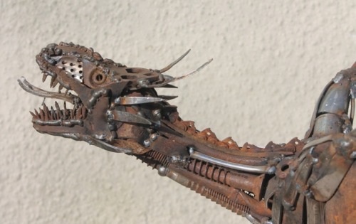 sosuperawesome:Scrap Metal SculpturesJK Brown#Etsy #Sculpture