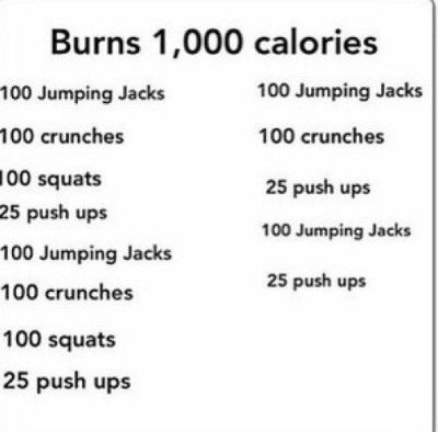 1000 Calorie Workout Tumblr