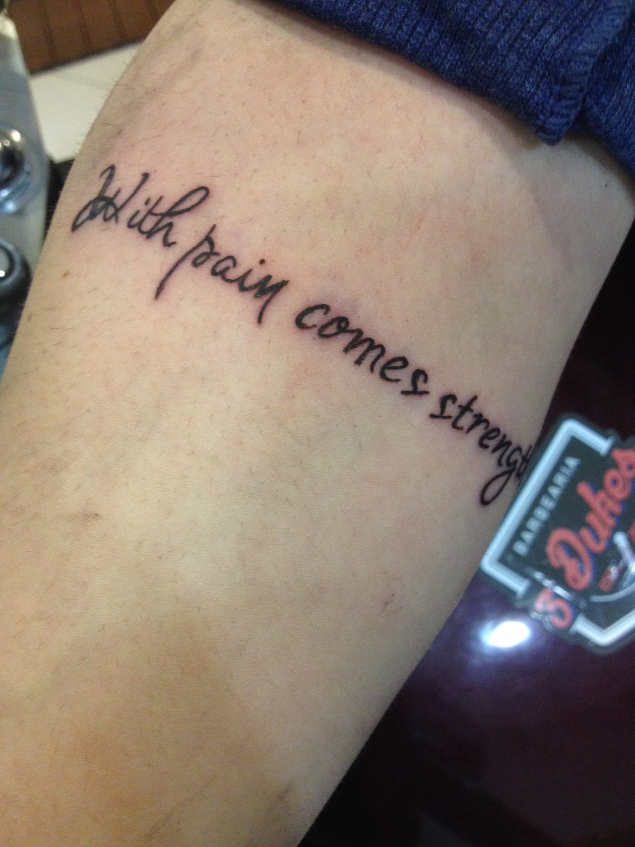 TATTOOS.ORG — Lettering Tattoos - With pain comes strength ...