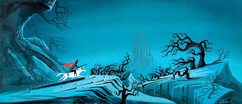 adventurelandia:Concept art by Eyvind Earle for Sleeping Beauty...