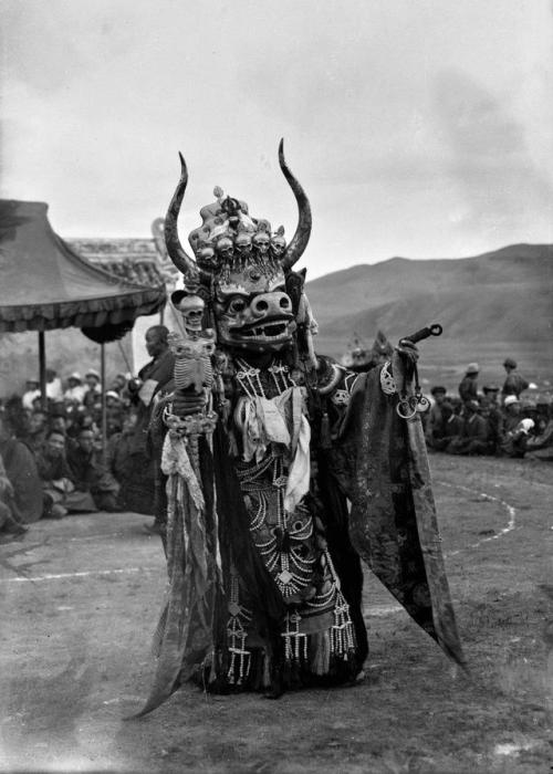 historium:A Tsam Mask Dance at Ulaanbaatar, Mongolia, ca. 1925