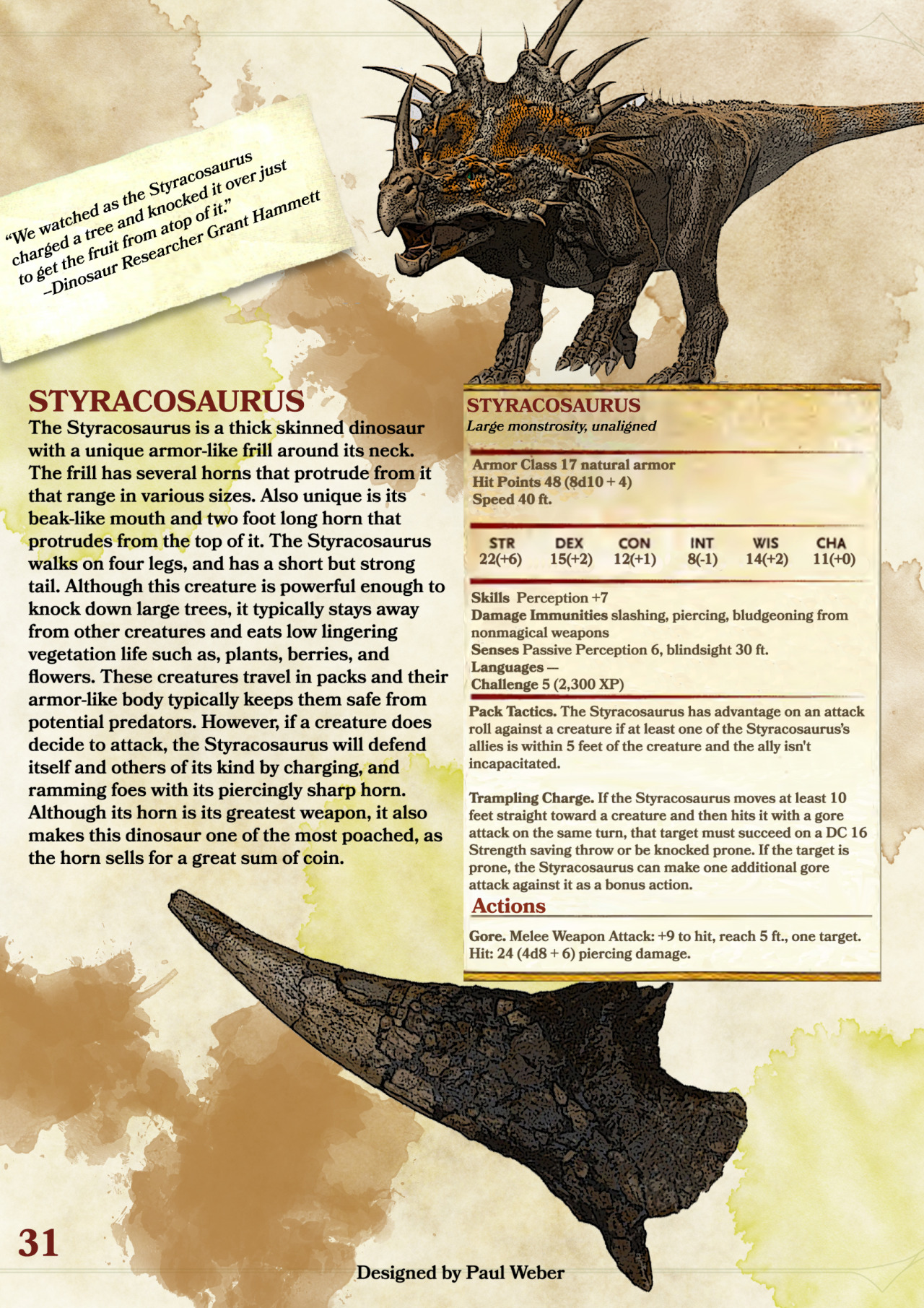 d&d 5e dinosaurs