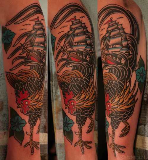 rooster tattoo on Tumblr