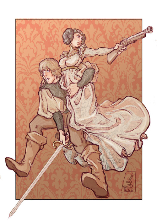 dipendancesld:Leia and Luke in Renaissance style.