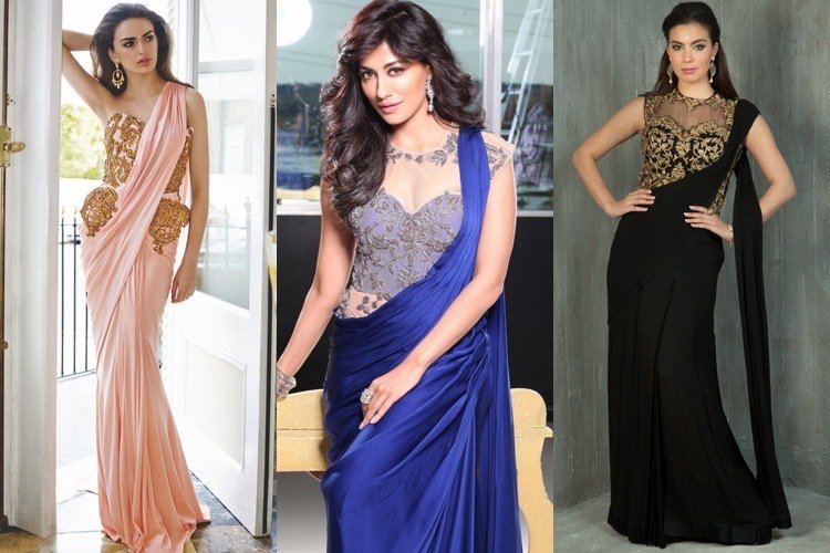 Draped In Ethnic New Designer Indo Western Dresses 2018