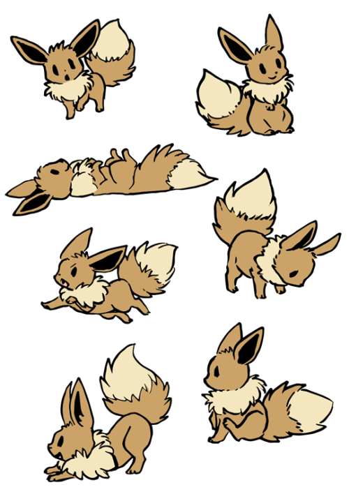 mewitti:Doodled some Eevees during Pokemon GO Community Day.