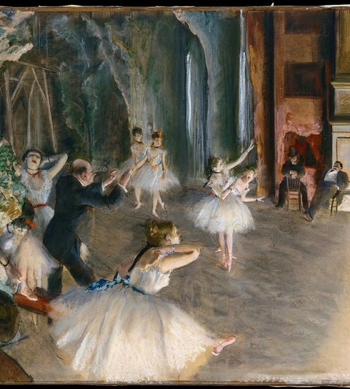 myfairylily:Edgar Degas (1834–1917): The Rehearsal On stage...