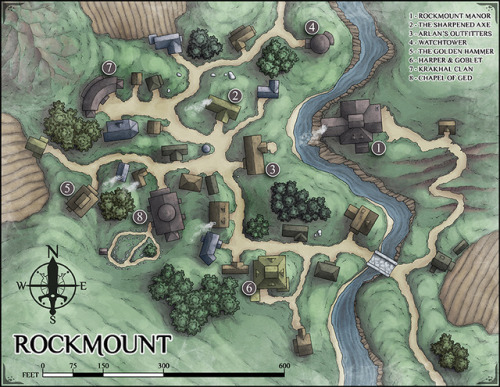 venatusmaps:The town of Rockmount! Made for supporting patron...