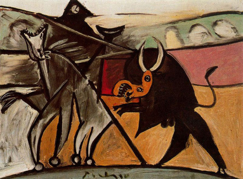 artist-picasso:Bullfight, Pablo PicassoMedium:...