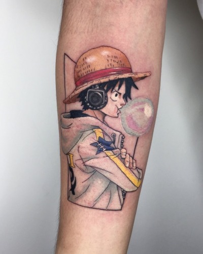 Luffy One Piece Tattoo Designs Black And White