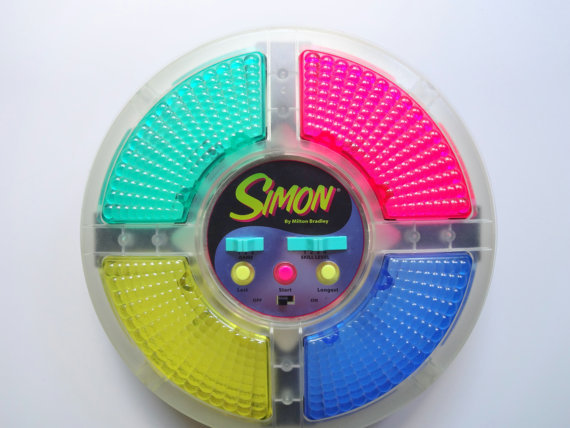 Vintage Large Simon Electronic Memory Game - Toys of the '80s