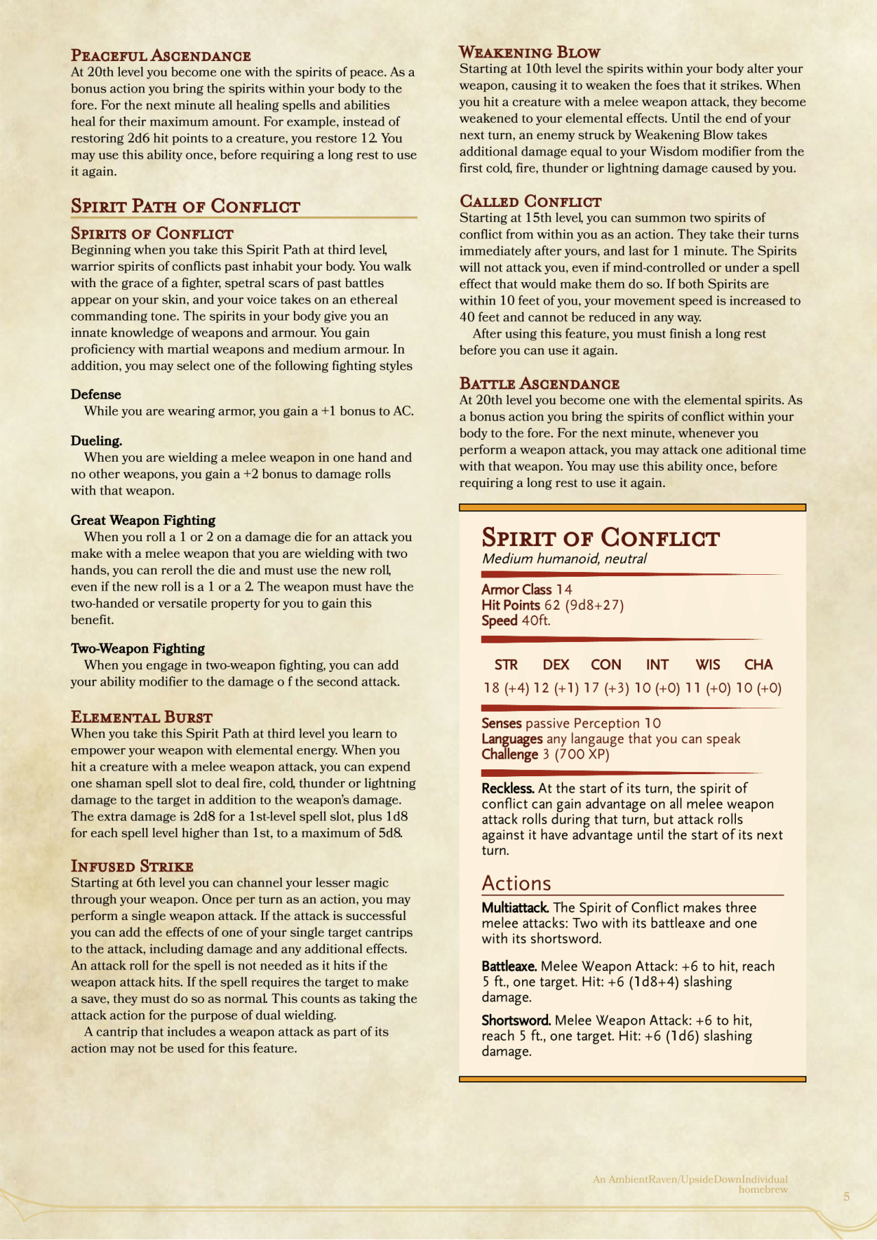 3.5e favored class shaman