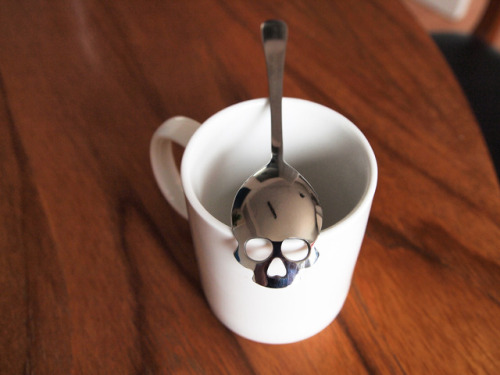 saltycaffeine:Unique Skull TeaSpoonUSE CODE: TEA FOR A...